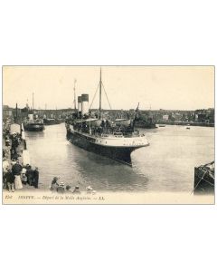 CPA 76 SEINE MARITIME Dieppe Départ de la Malle Anglaise LL 1917