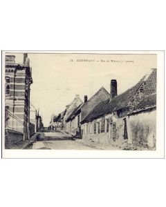 CPA 80 Somme Guerbigny Rue de Woirsy 1919