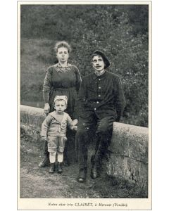 CPA 85 VENDEE MERVENT Notre cher trio CLAIRET Soldat Aveugle