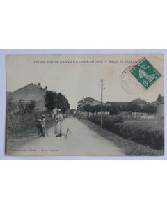 CPA Ain Grande rue Chavannes-sur-Suran Route de Simandre