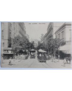 CPA Algérie Alger Rue d'Isly Tramways