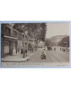 CPA Algérie Alger Rue Dumont-d'Urville et Place Bresson