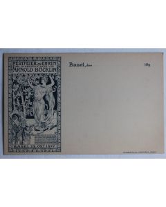 CPA Arnold Böcklin Jubiläeum Basel 1897 Wassermann Suisse
