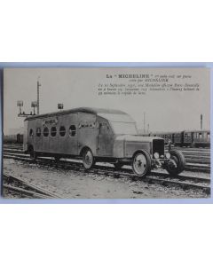 CPA automobile La Micheline auto-rail sur pneus Paris-Deauville