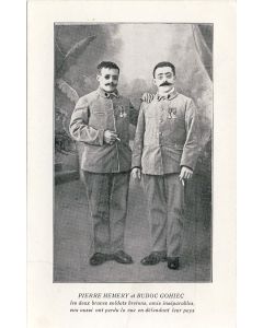 CPA AVEUGLES MILITARIA - Famille Rameau Olivier N°14 - Pierre Hemery et Duboc Gohiec soldats bretons amis