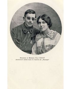 CPA AVEUGLES MILITARIA - Famille Rameau Olivier N°36 - M. et Mme Paul THUET - Soldat aveugle