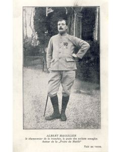 CPA AVEUGLES MILITARIA - Famille Rameau Olivier N°9 - Albert MASSELIER - Chansonnier tranchée poète soldat