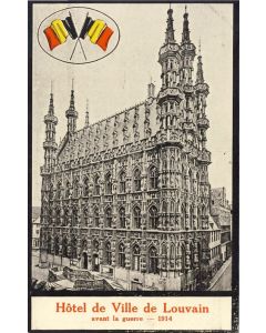 CPA Belgique Louvain Hôtel de ville avant la guerre 1914