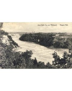 CPA Canada Ontario Chutes du Niagara Aero cable car over Whirlpool Niagara Falls