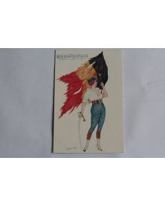 CPA Illustrateur SAGER Xavier Femme soldat mode