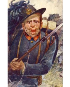 CPA illustrée BALLERIO Osvaldo Italie Propagande Guerre