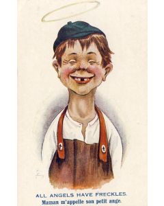 CPA illustrée Comique series N° 167 Anglais All angels have freckles