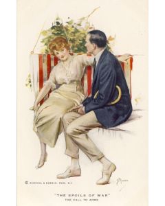 CPA illustrée Couple amoureux guerre The Spoils of war