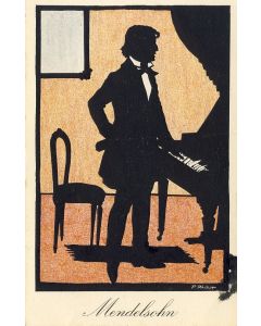 CPA illustrée F. PHILIPP grands musiciens Mendelsohn