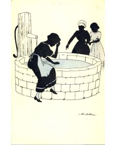 CPA illustrée Frau Holle Dame Holle Conte frères Grimm