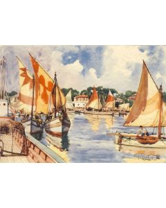 CPA illustrée G. FRATTINI Riccione La Perla verde dell' Adriatico Italie