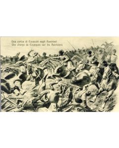 CPA Illustrée Italie Une charge de cosaques sur les Autriciens Guerre
