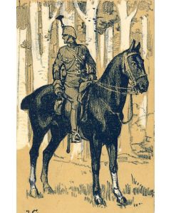 CPA illustrée JC J. C. Armée Suisse Guerre 1914-18 Occupation des Frontières Grenzbesetzung Cavalie