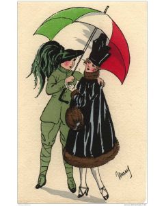 CPA illustrée MARY - Soldat Militaire Femme Mode Italie