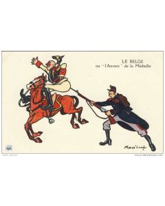 CPA illustrée MASS´BOEUF Caraicature Belge Guerre