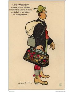 CPA illustrée Mass´boeuf - Caricature militaire Guerre