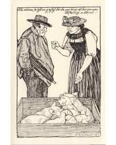 CPA illustrée R. MUNGER Exposition Suisse Berne 1914  Ausstellung Cochons