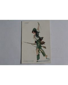 CPA illustrée SAGER Xavier Femme soldat Mode Serbie Guerre 1914-18