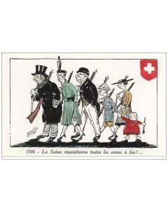 CPA illustrée SALVIC Politique Justice Suisse Guerre 1914-18