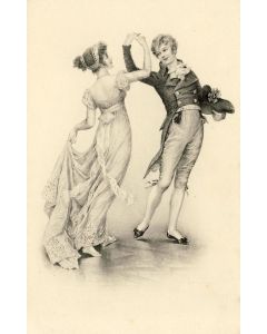 CPA illustrée VIENNE MUNK Couple élégant femme mode