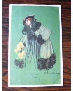 CPA illustrée ZANDRINO Italie Femme Mode