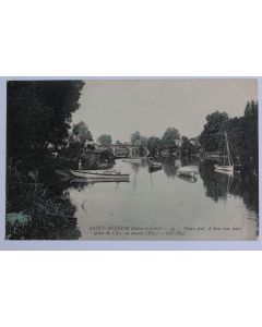 CPA Indre-et-Loire Saint-Avertin Vieux pont et bras navigable du Cher