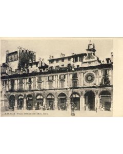CPA ITALIE Italia Brescia Piazza del Comune e Mon animée