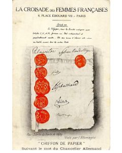 CPA La croisade des femmes françaises Traité de neutralité Belge 1839