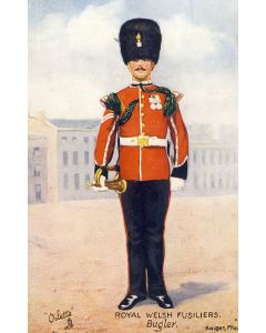 CPA MILITARIA illustrateur Oilette Royal Welsh Fusiliers Bugler