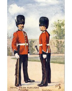 CPA MILITARIA illustrateur Oilette Royal Welsh Fusiliers Privates