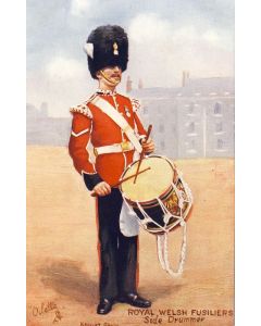 CPA MILITARIA illustrateur Oilette Royal Welsh Fusiliers Side Drummer