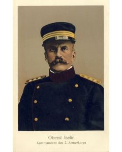 CPA Militaria Suisse Oberst Iselin Kommandant des 2. Armeekorps