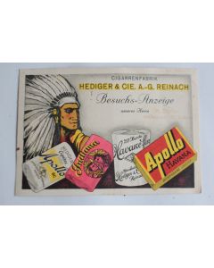 CPA publicitaire Hediger & cie Reinach Cigarette