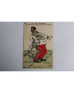 CPA satirique Guillaume La guerre européenne Miniouvis