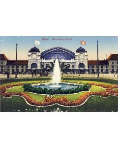 CPA SUISSE BALE Basel Bundesbahnhof La Gare