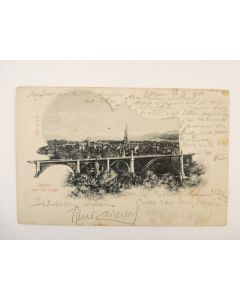 CPA Suisse Berne Bern Und die Alpen E H Z 130 1900