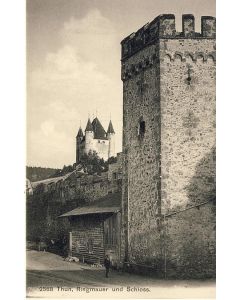 CPA SUISSE BERNE Thun Ringmauer und Schloss