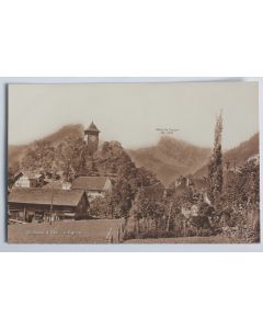 CPA Suisse Chateau d'Oex L'église Dent de Corjon