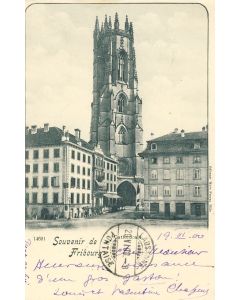 CPA Suisse Fribourg Souvenir Fribourg Cathédrale 1900