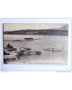 CPA Suisse Genève Débarcadère aux Paquis Bateau