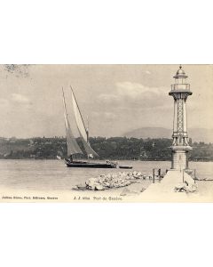 CPA Suisse Genève Port de Genève Voilier bateau