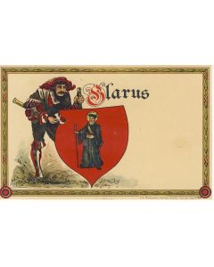 CPA Suisse Glaris (Glarus) Écusson Blason Armoirie du canton