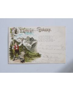 CPA Suisse Gruss Gott aus den BERGEN 1899