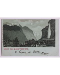 CPA Suisse Gruss vom Berner Oberland Staubbach & Lauterbrunnenthal
