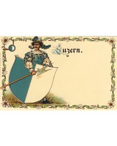 CPA Suisse Lucerne (Luzern) Écusson Blason Armoiries canton